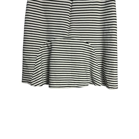 Ann Taylor Factory A-Line Skirt 4 Zip Above Knee Stretch Elastic Waist Striped - Picture 5 of 6